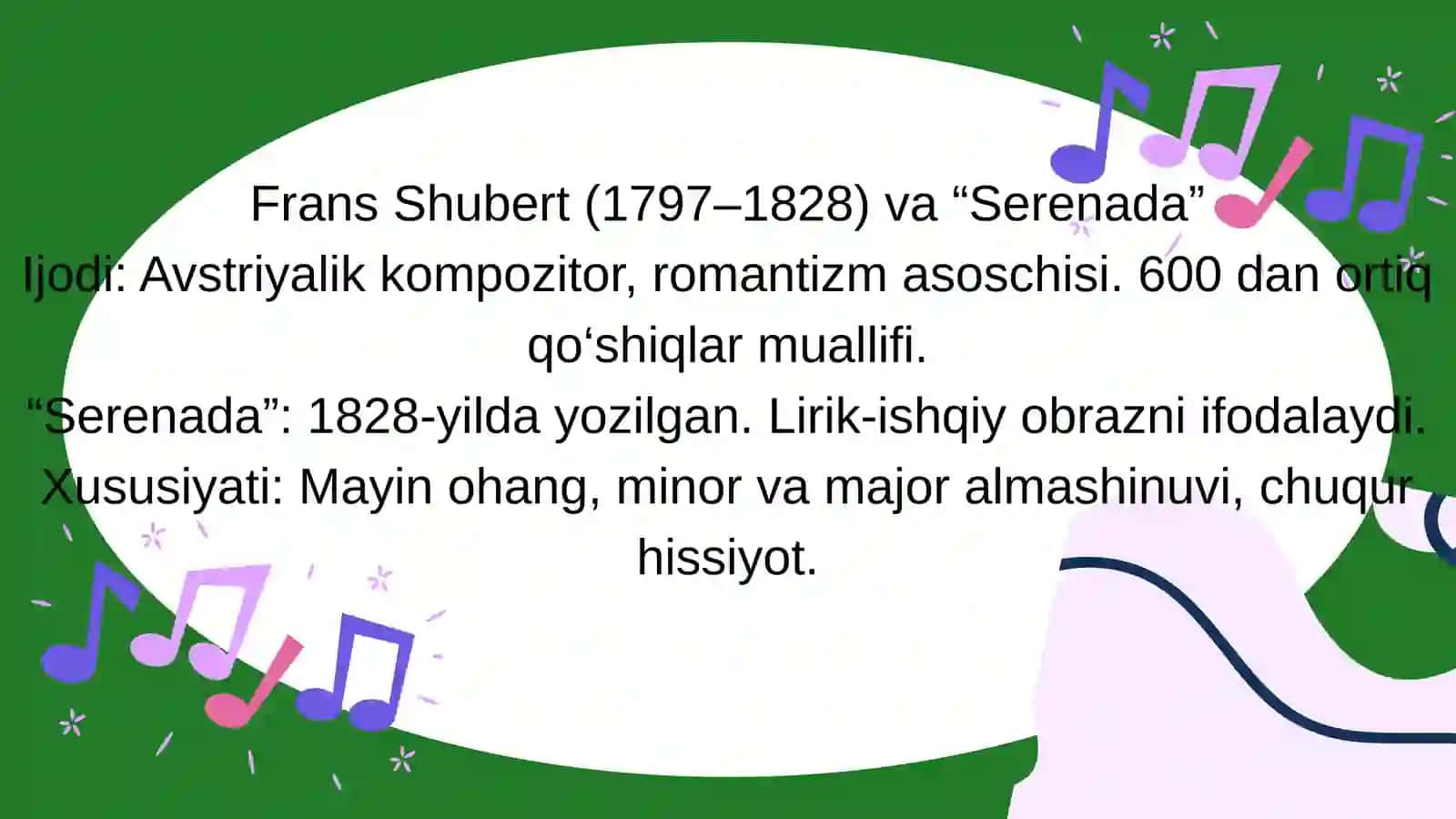 F. Shubertning “Serenada” asarini o‘rgatish yo‘llari 4