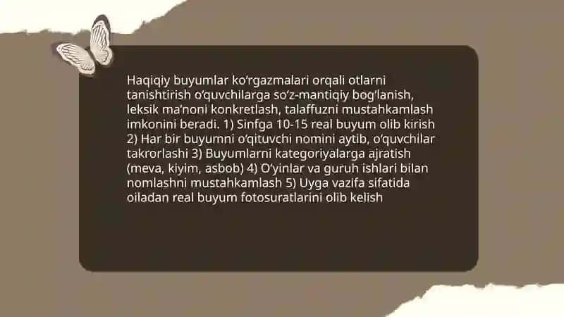 Ot so‘z turkumini o'rganishda qo'llanadigan ko‘rgazmalar 4