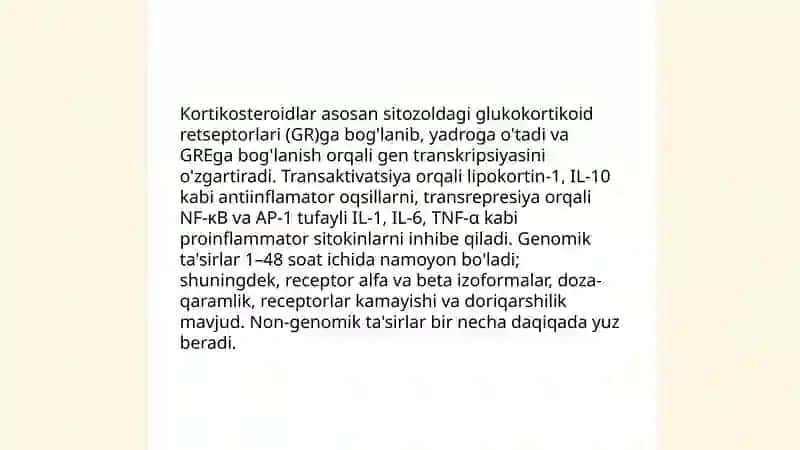 Kortikosteroidlarning klinik farmakalogiyasi 4