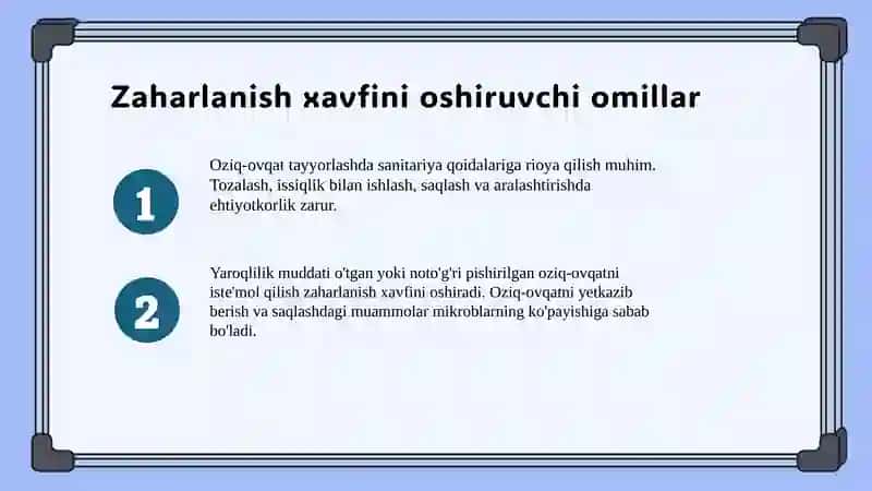 Ovqatdan zaharlanishlar va ularning profilaktikasi 4