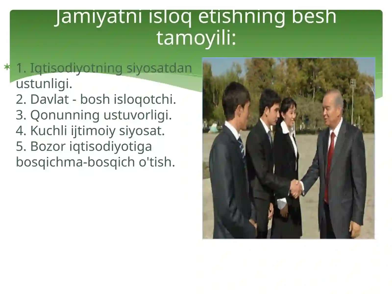 Demokratik jamiyat qurishi va O’zbekiston da uning axborot xavfsizlik muhim hisoblash usullarini o’rgatish Reja 4