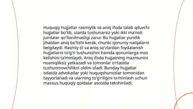 Normativ-huquqiy hujjatlar tili va uslubi 4