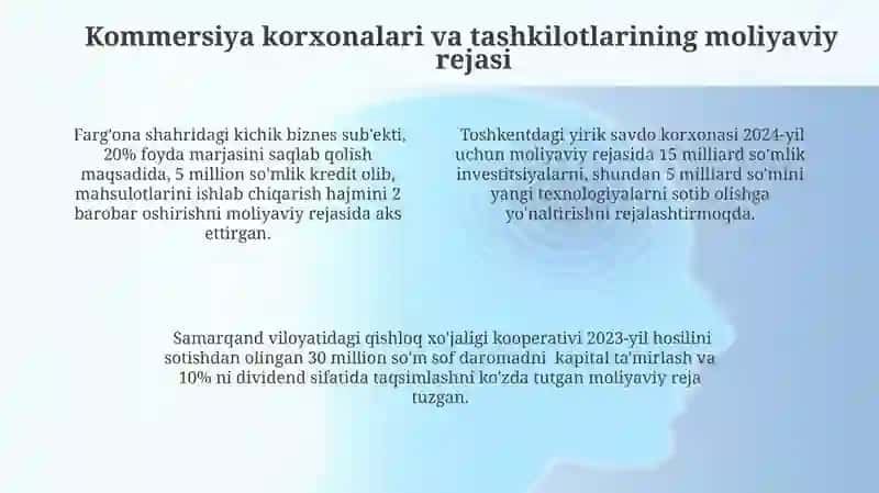 Savdo Korxonalari va Tashkilotlarining Moliyaviy Tahlili 4