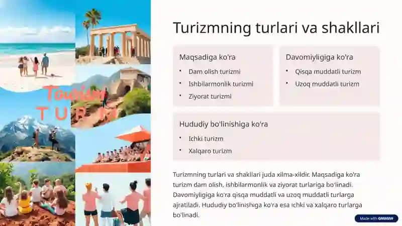 Turizm bilan tanishtirish 4