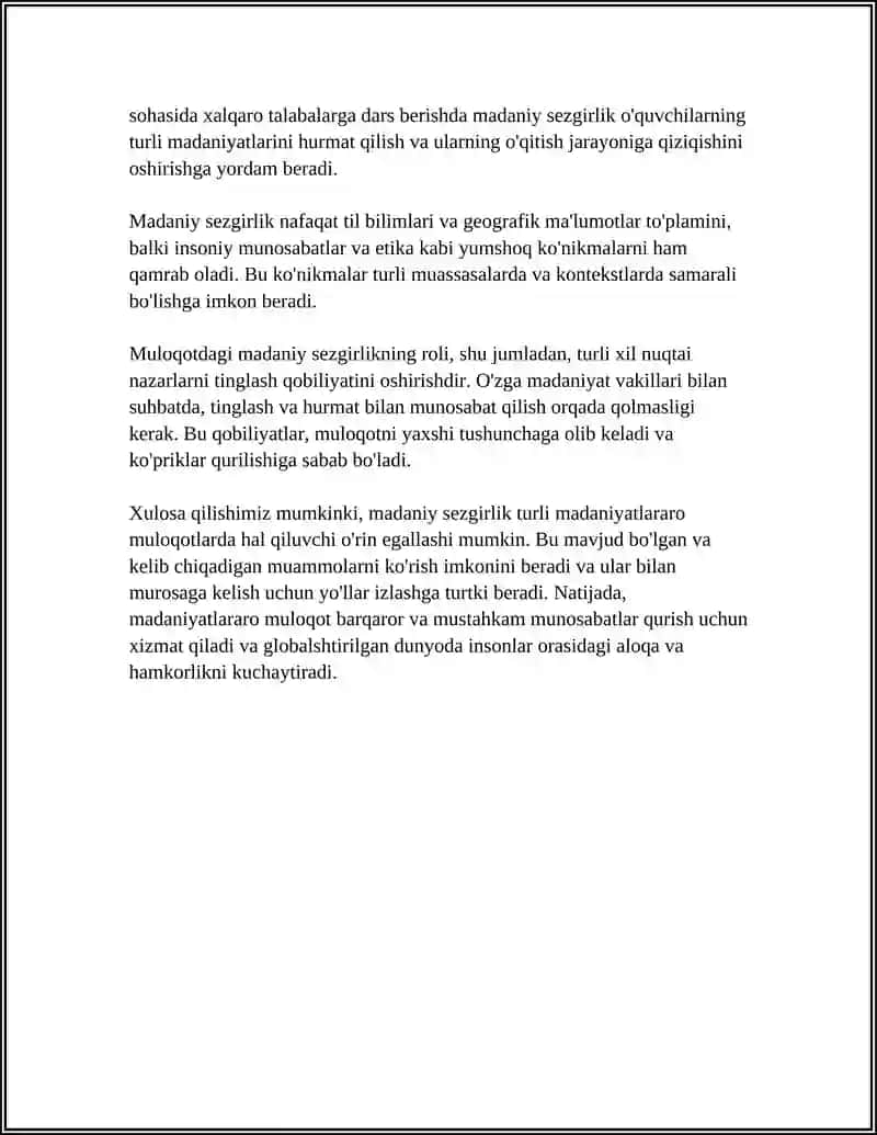 TURLI MADANIYATLARARO MULOQOTLARDA ISHTIROK 4