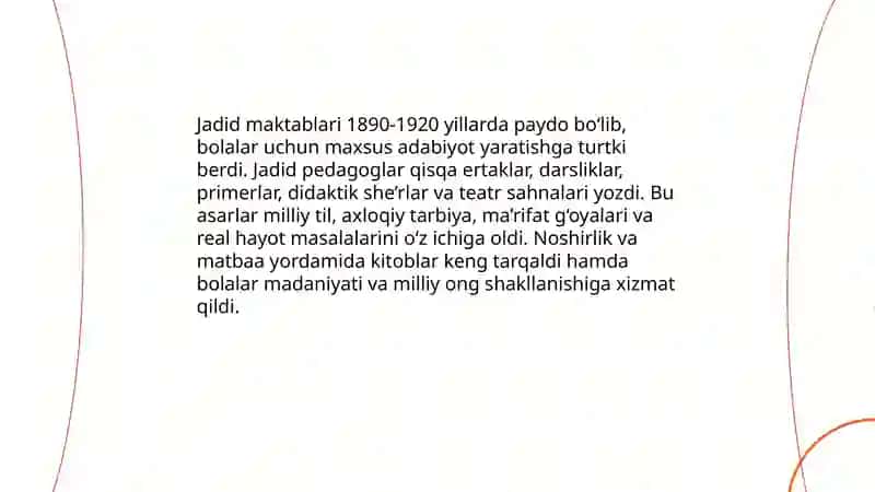 Milliy uyg'onish davri o'zbek bolalar adabiyoti 4