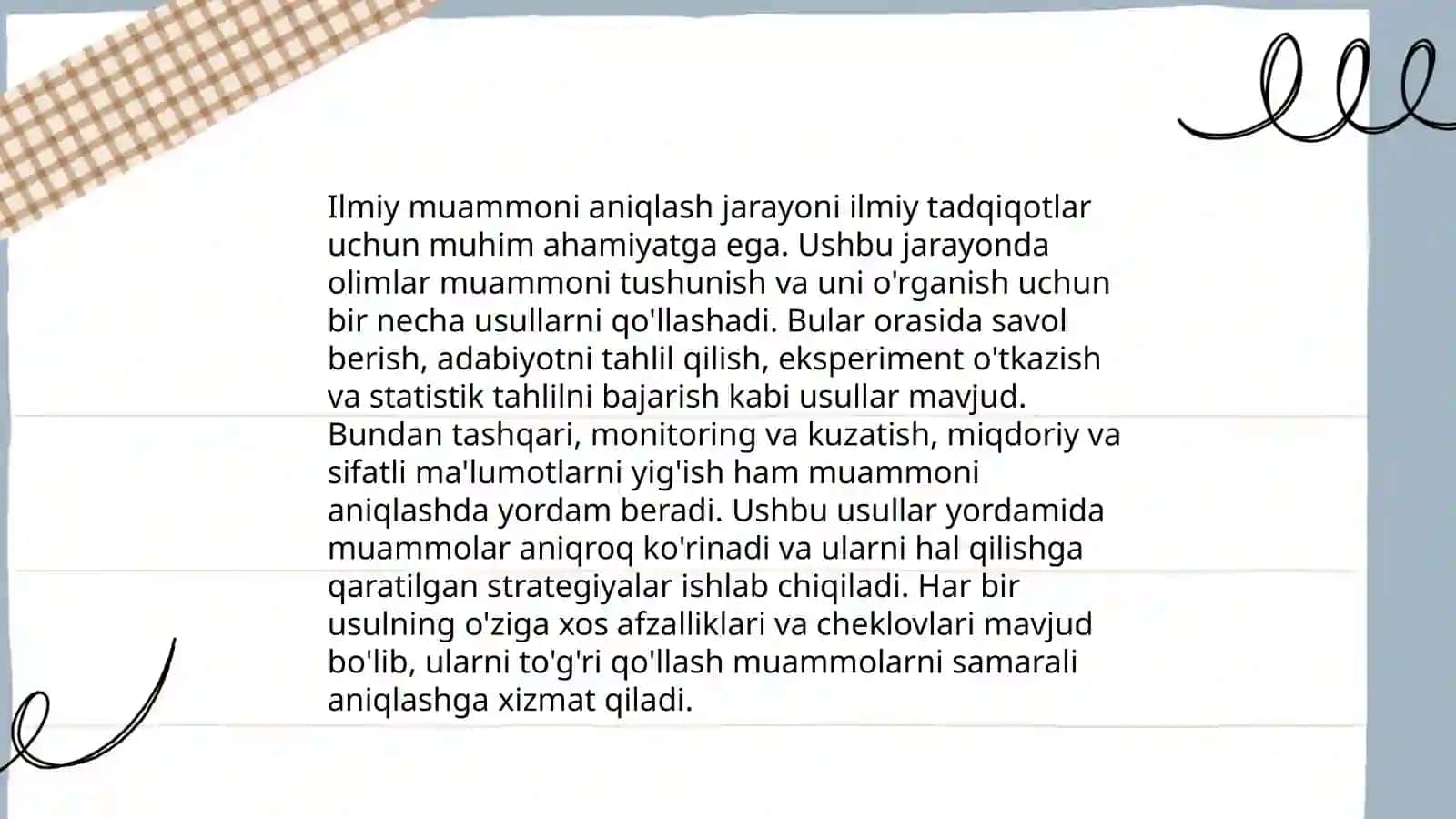 Ilmiy tadqiqoq yoʻnalishi va ilmiy muammoni tanlash 4