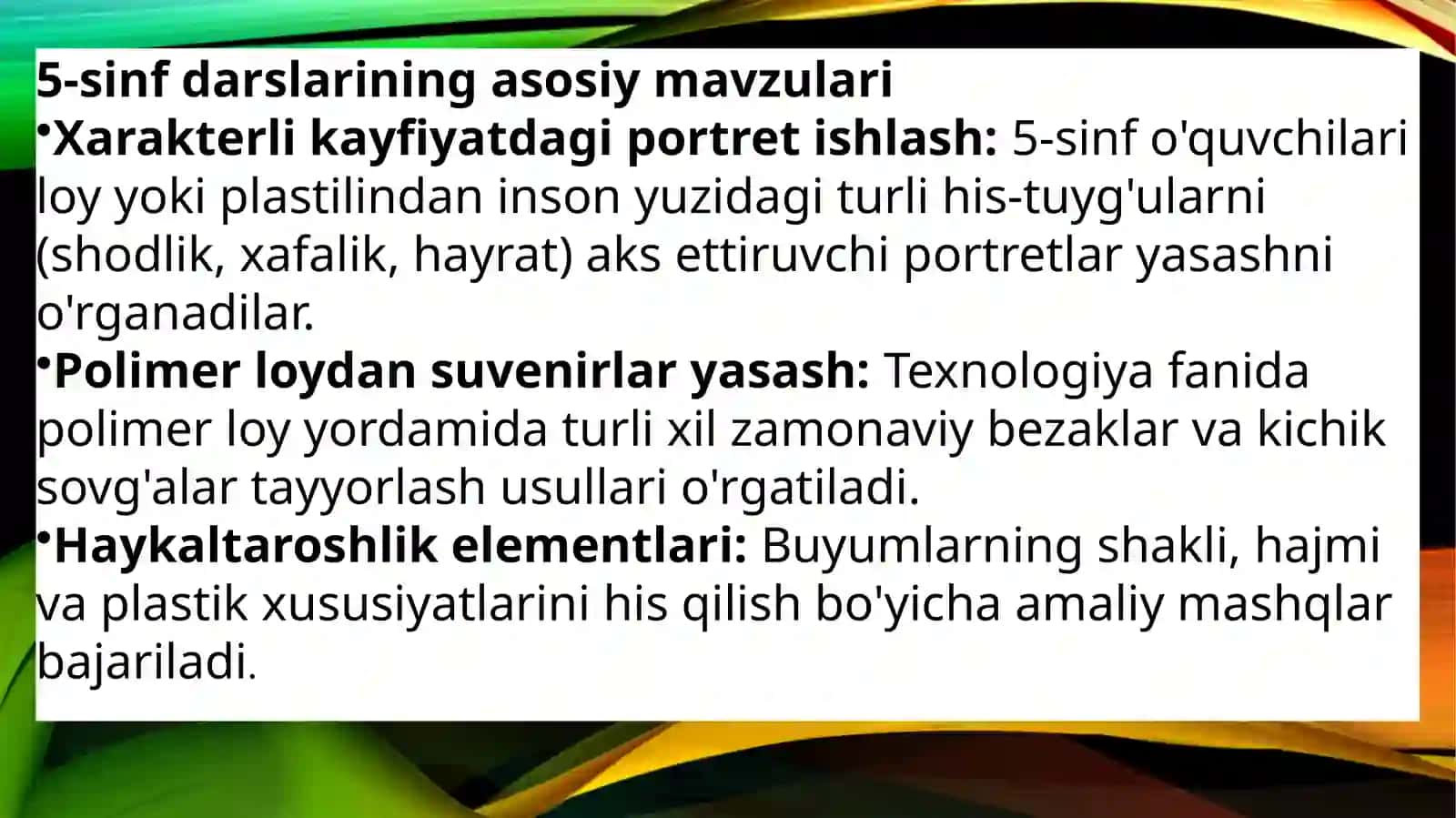 PLASTILIN VA LOYDAN ART YASASH 4