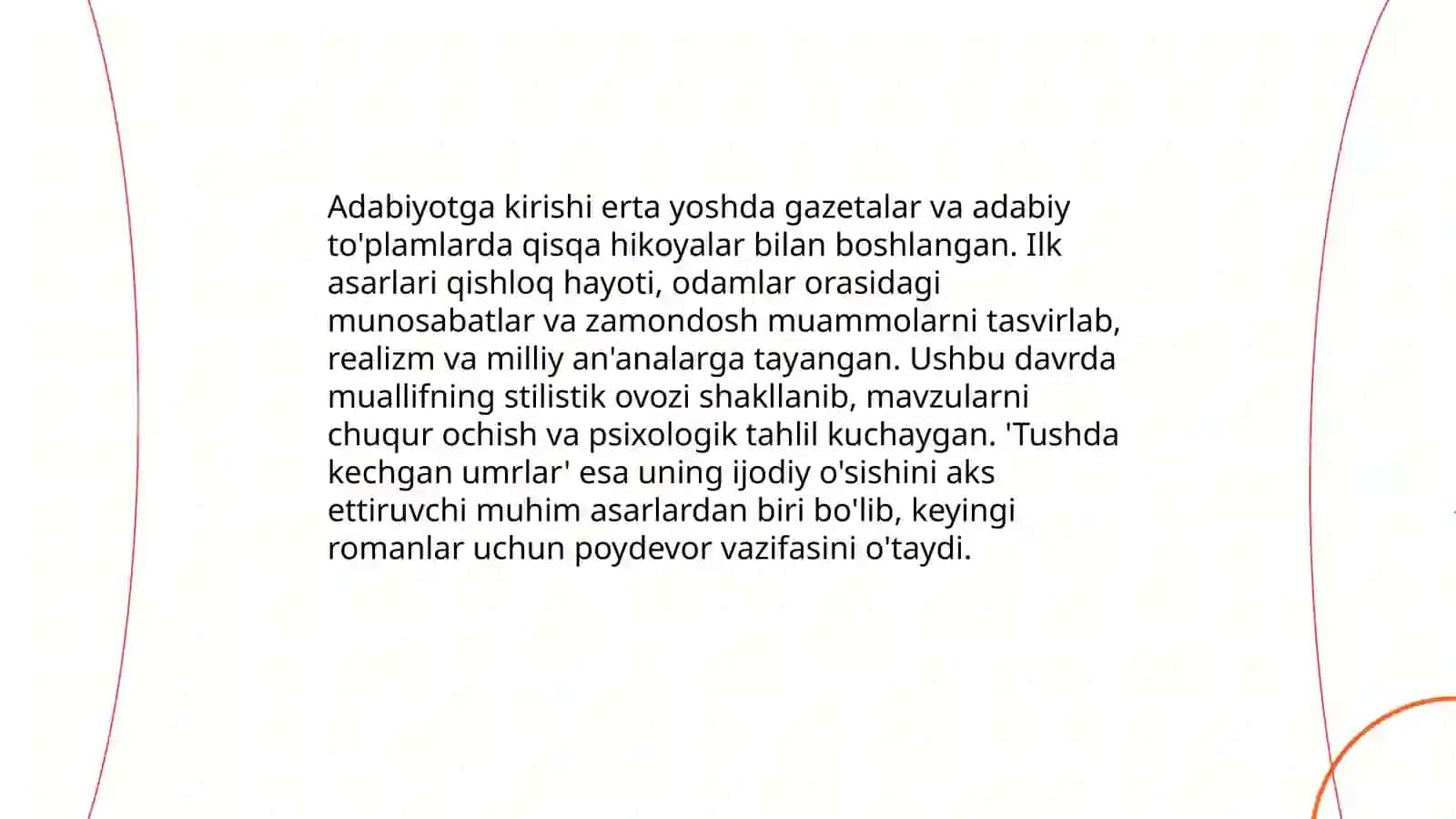 O'tkir Hoshimov biografiyasi va "Tushda kechgan umrlar" 4