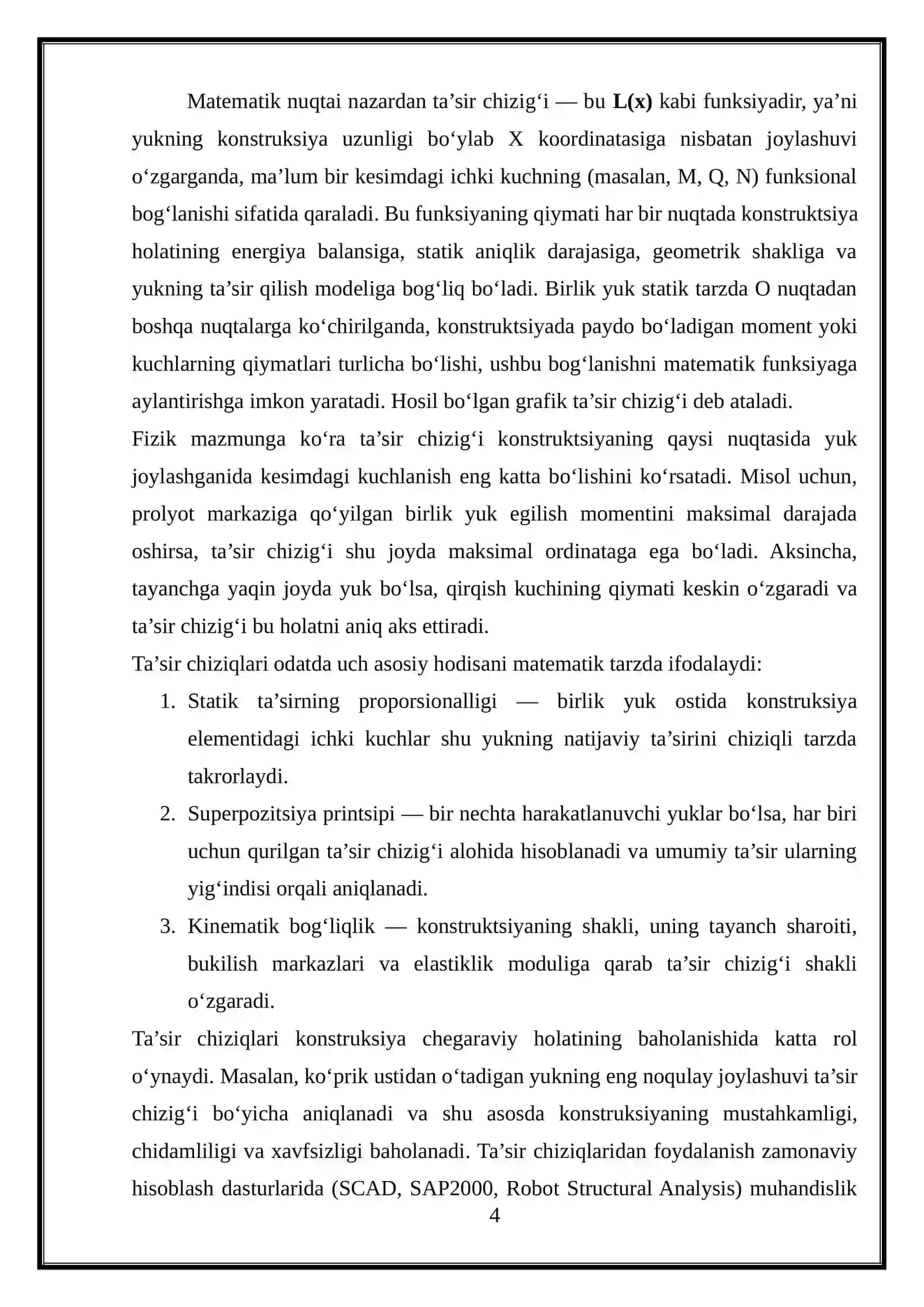 Zо‘riqishlar qiymiatini ta’sir chiziqlar yordamida aniqlash 4