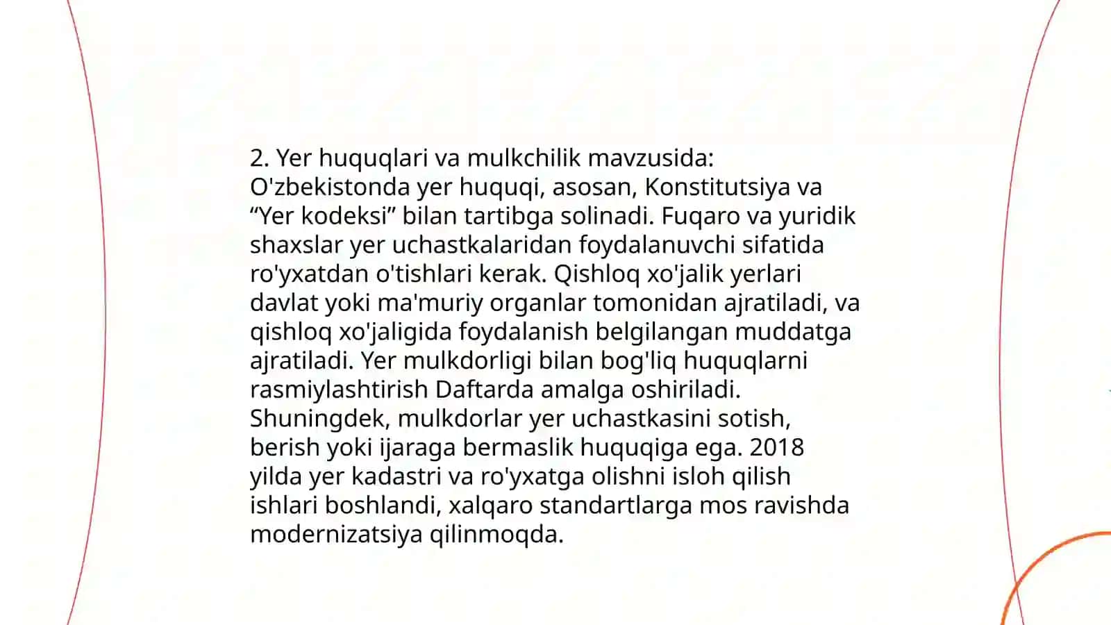 Yerdan foydalanish va yer munosabatlari to'g'risida tushuncha 4