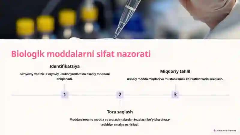 Farmatsevtik moddalar sifatini standartlashtirish 4
