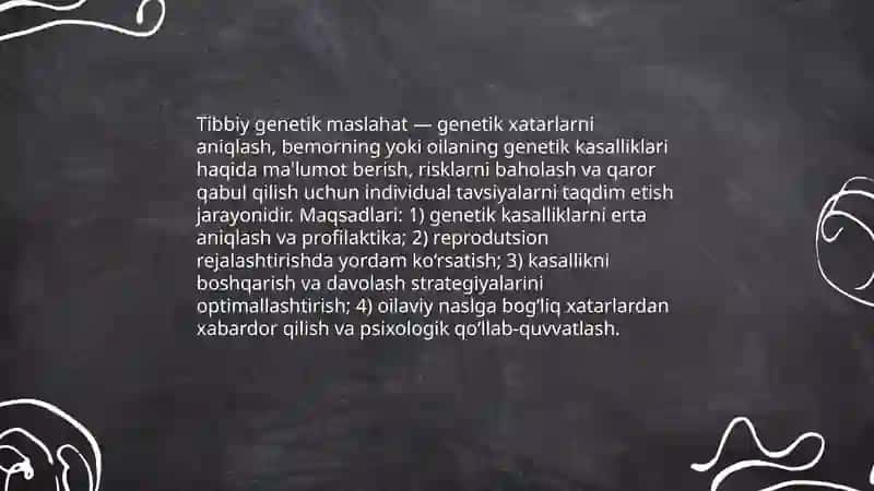 Tibbiy genetik maslahat 4