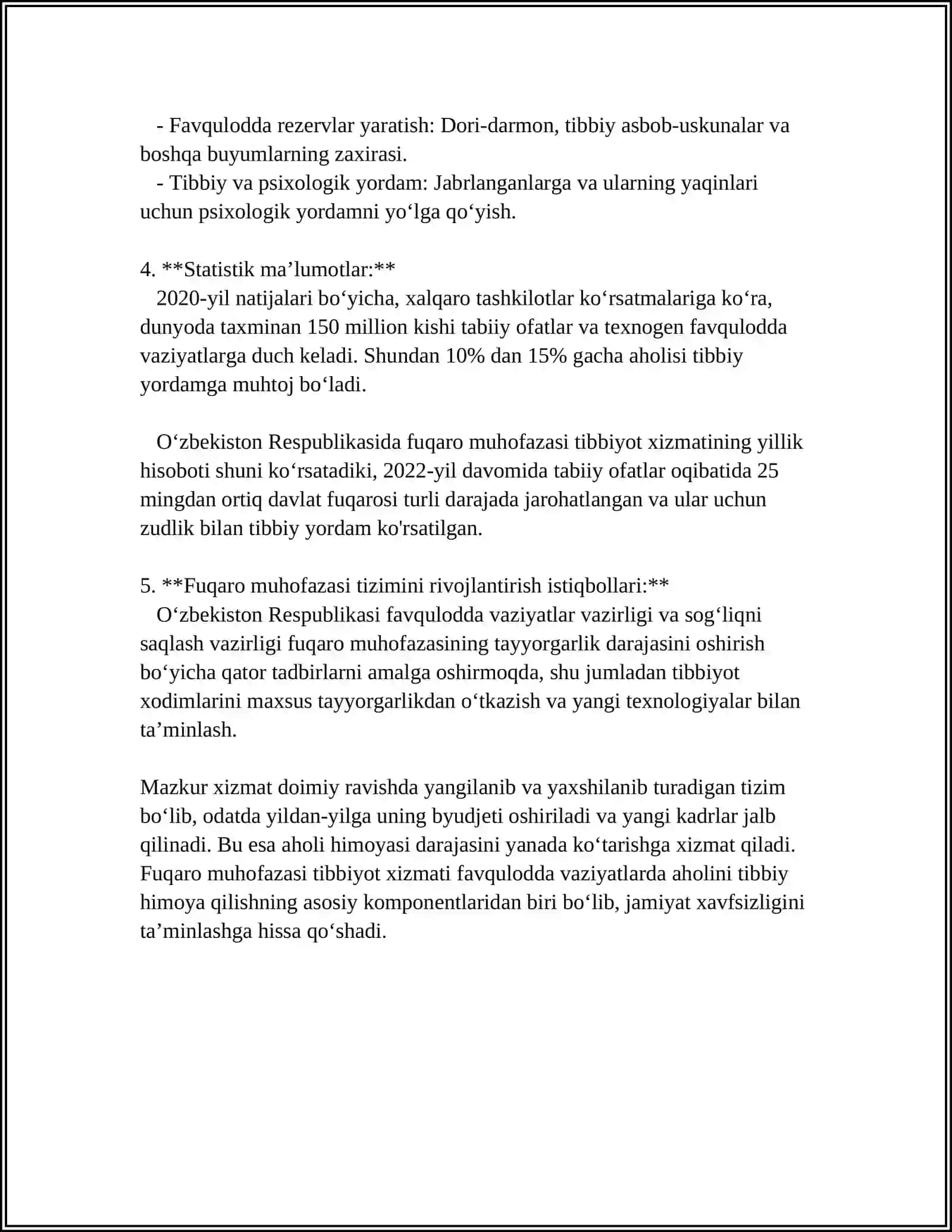 FUQARO MUHOFAZASI TIBBIYOT XIZMATI 4