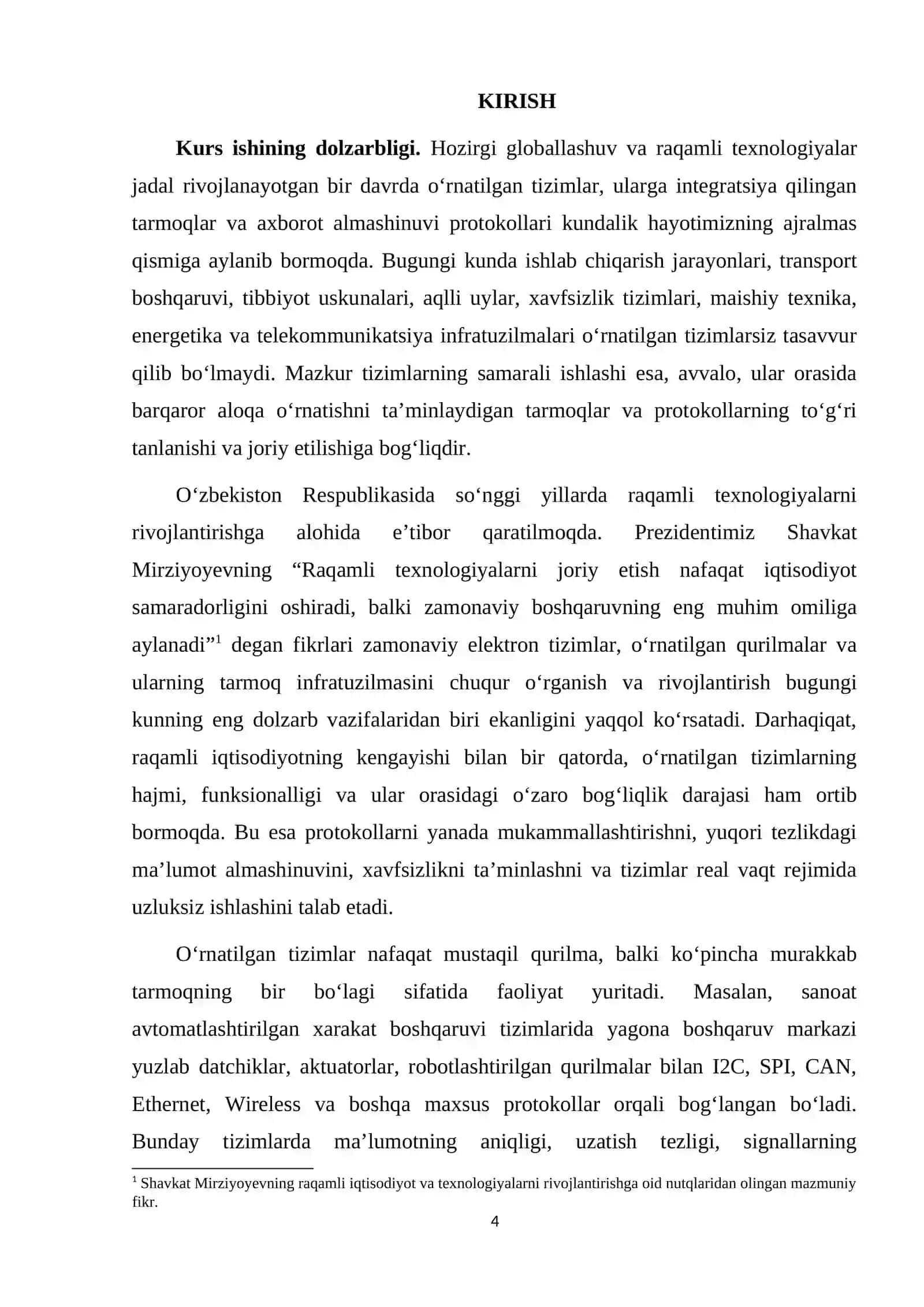 O‘rnatilgan tizimlarda tarmoqlar va protokollar 4