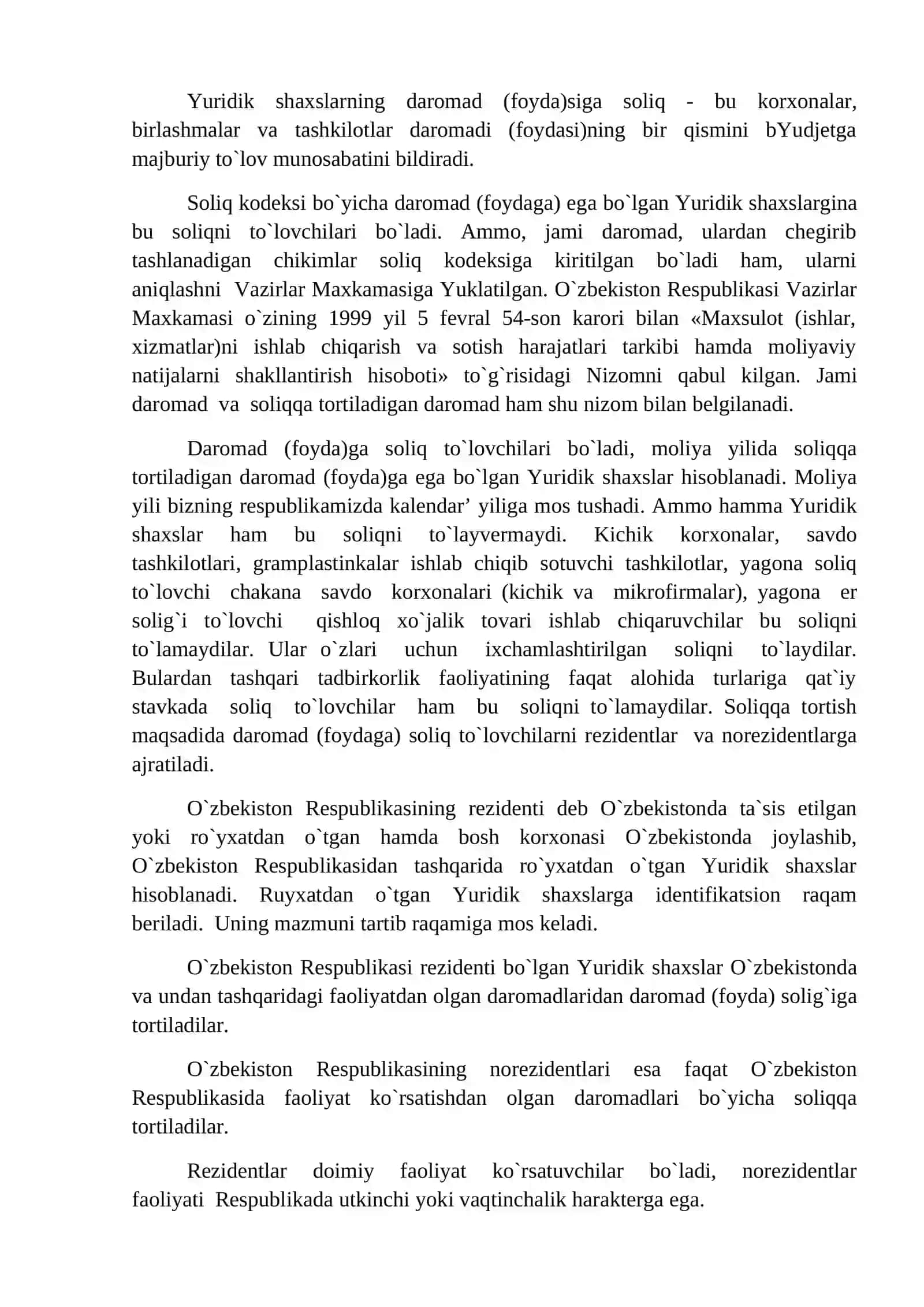 Yuridik shaxslarning mulkiga soliq solishning ahamiyati 4
