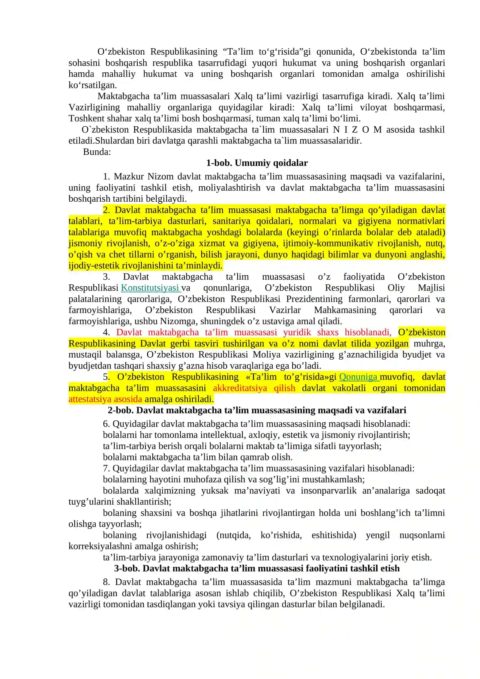 Islom Karimovning ta’lim tizimini tubdan yangilash va isloh etish borasida ulkan ishlari 4