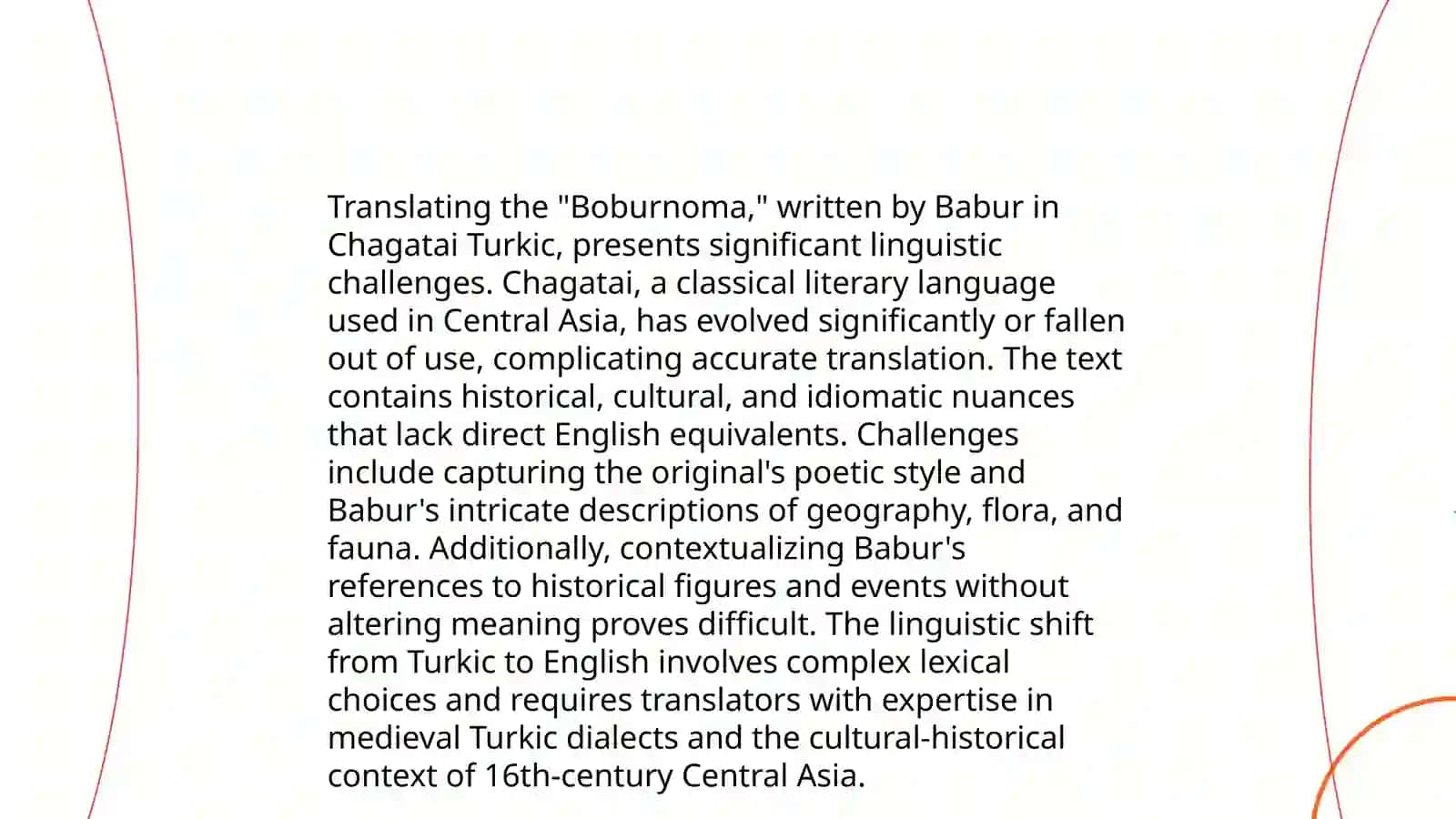 Analysis of translations of "Boburnoma" 4