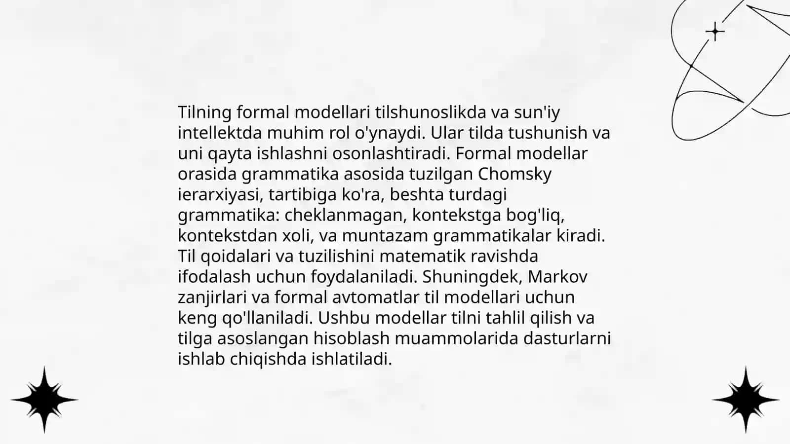 Kompyuter lingvistikasida modellashtirish 4