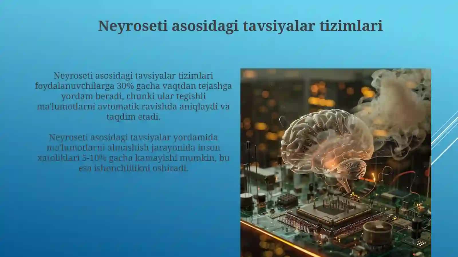 Neyroseti axborotni tasniflashda 4