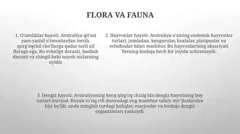 Jahon Geografiyasi. Avstraliya Okeaniya Davlatlari 4