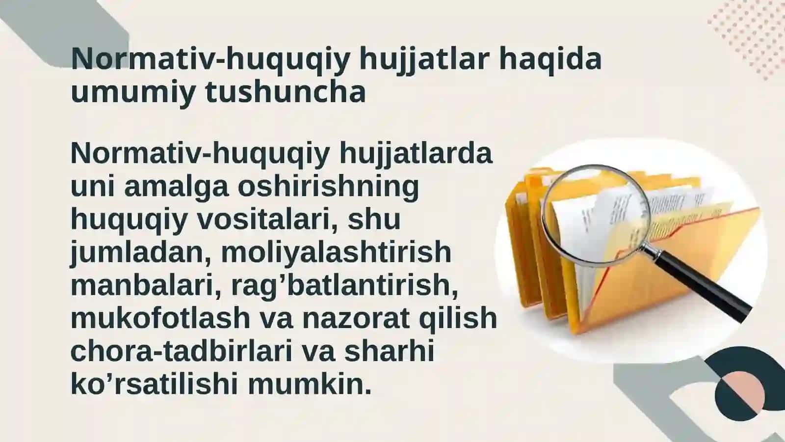 Mehnat faoliyatidagi normativ-huquqiy hujjatlar 4