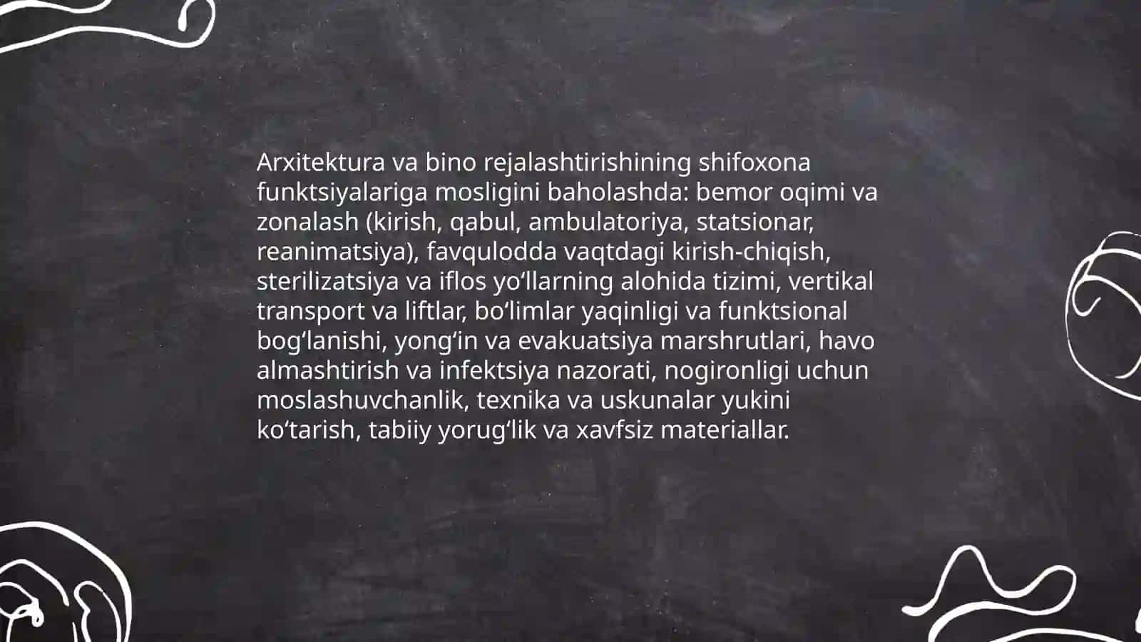 Ixtisoslashtirilgan davolash-profilaktika muassasalarining loyiha materiallari bo‘yicha baholash 4