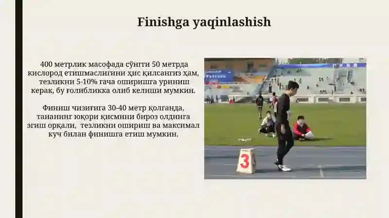 400 metir yugurishtexnikasini mustaxkamlash 4