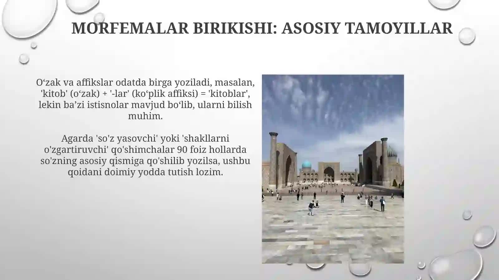 Ózbek tilida sózlarni qóshib va ajratib yozish qoidalari 4