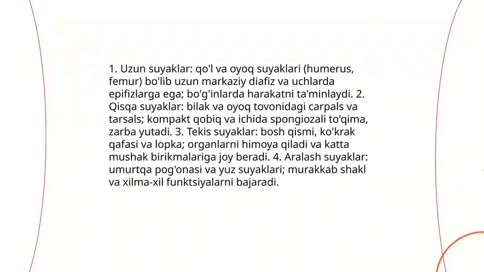 Harakat va koordinatsiyaning ahamyati skletning umumiy tuzilishi 4