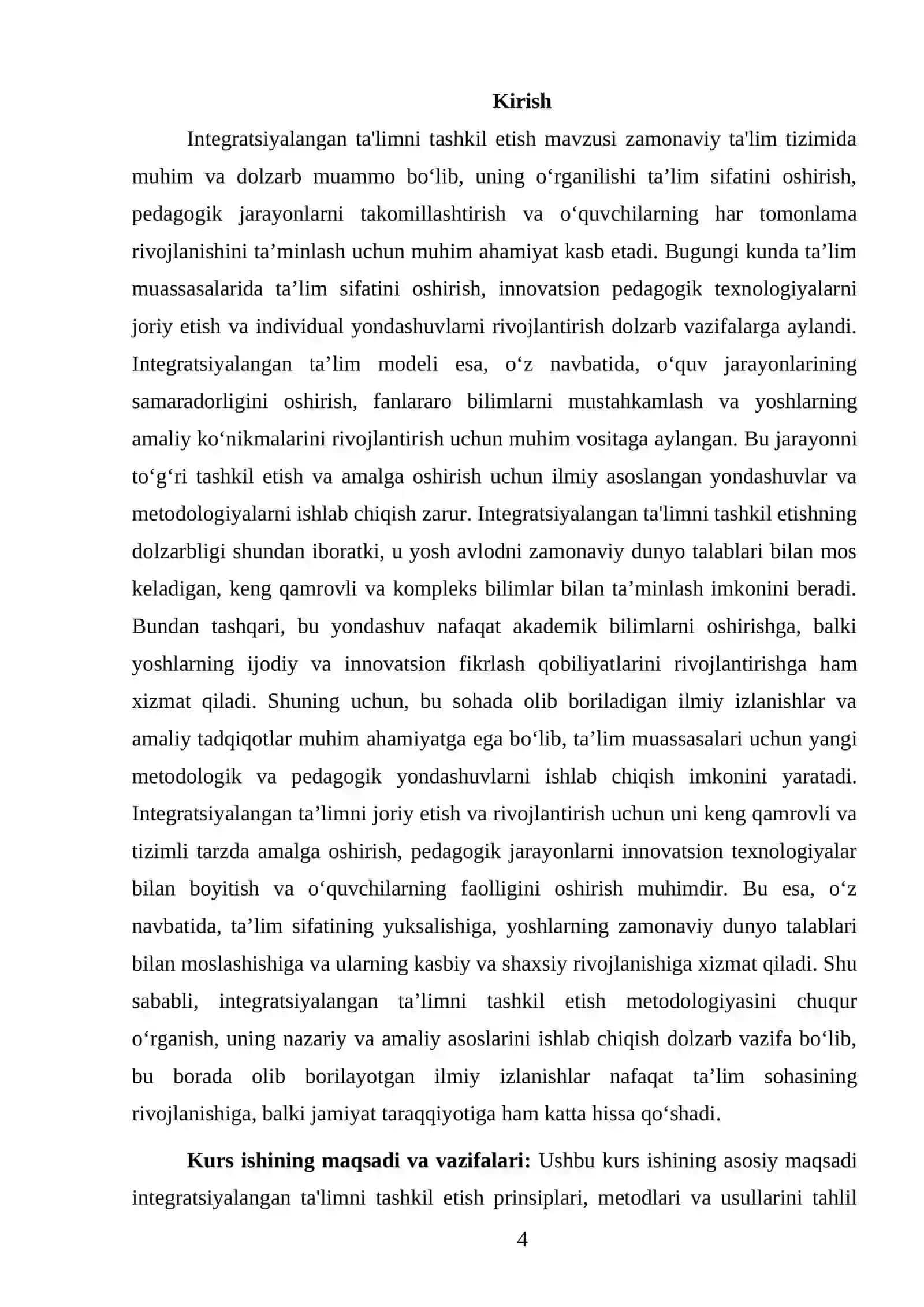 Integratsiyalangan ta'limni tashkil etish 4