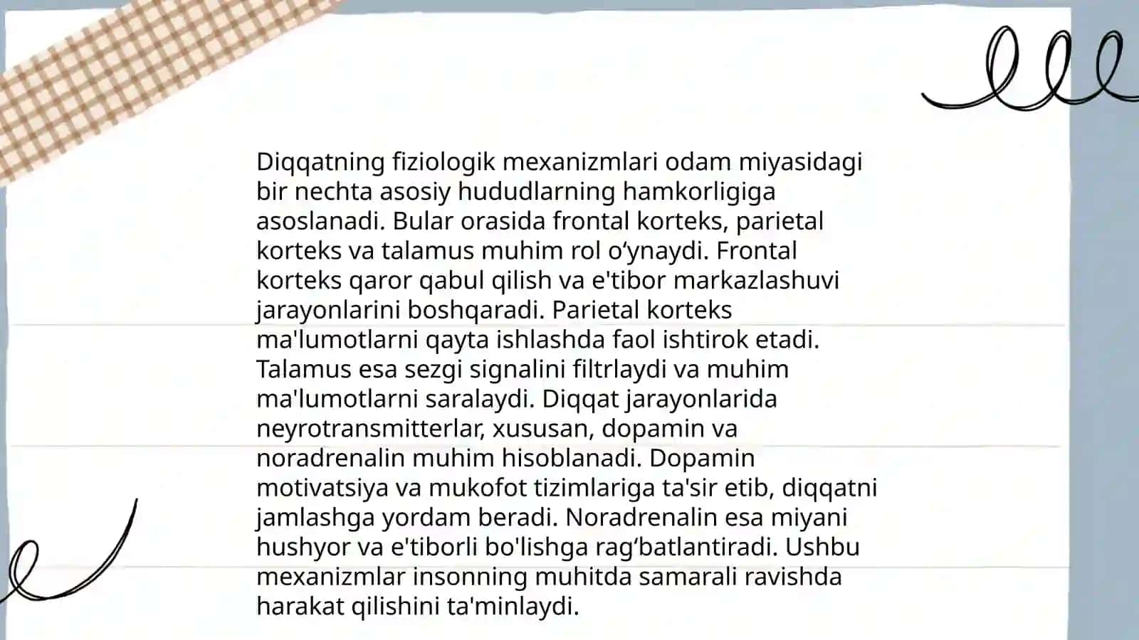 Diqqatning ko'chuvchanligi va taqsimlanishini o'rganish 4