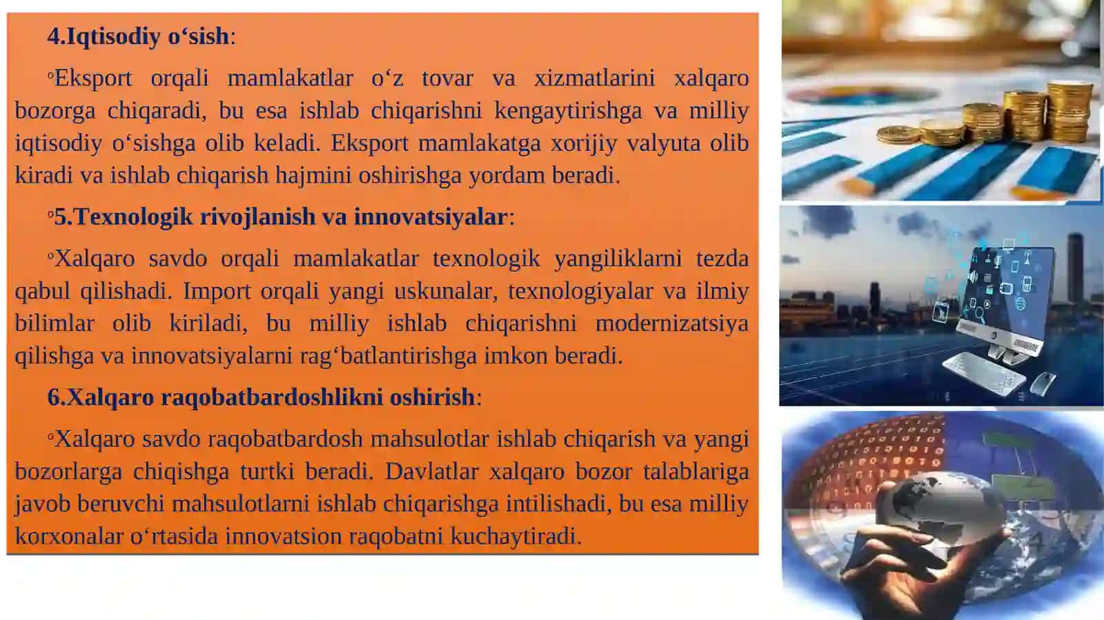 Xalqaro savdo nazariyalari. Tashqi savdo siyosati 4