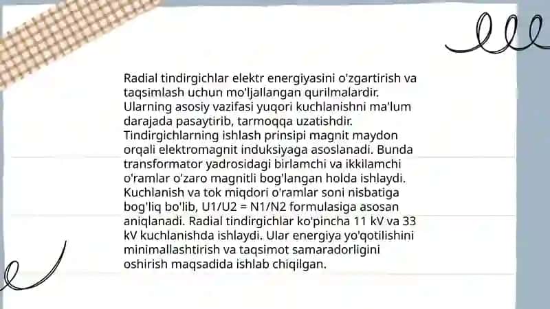 Tindirgich qurilmasi asoslari 4