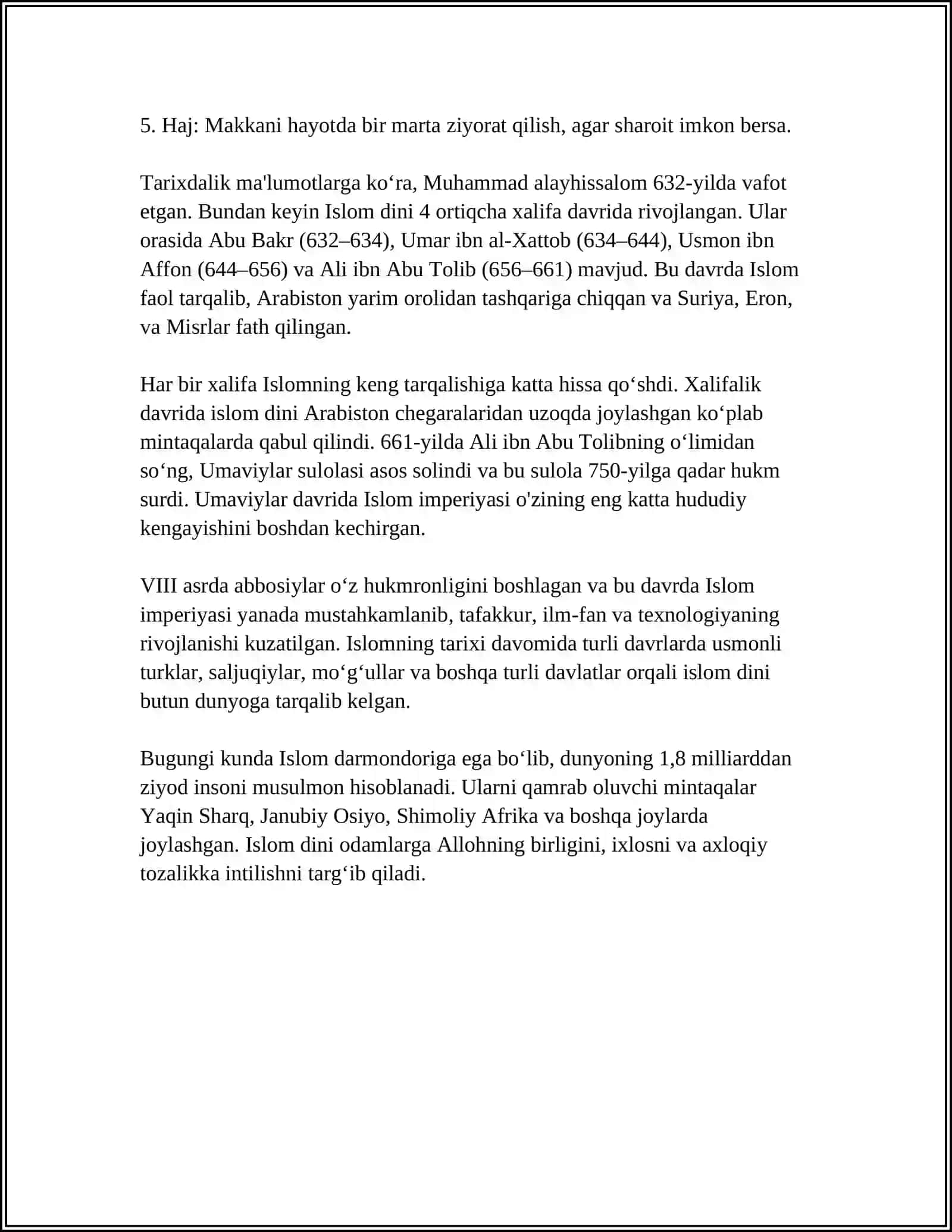 ABDURAUF FITRATNING "MUXTASAR ISLOM TARIXI RISOLASI" 4