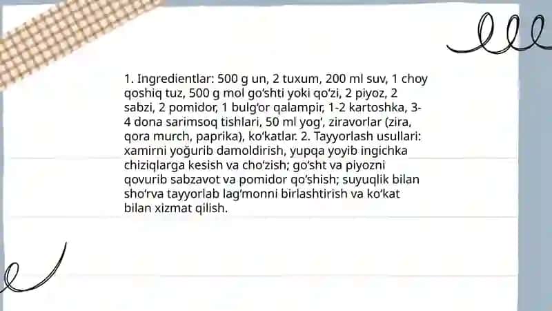 Uyg'ur Milliy Va Mahalliy Taomlari 4