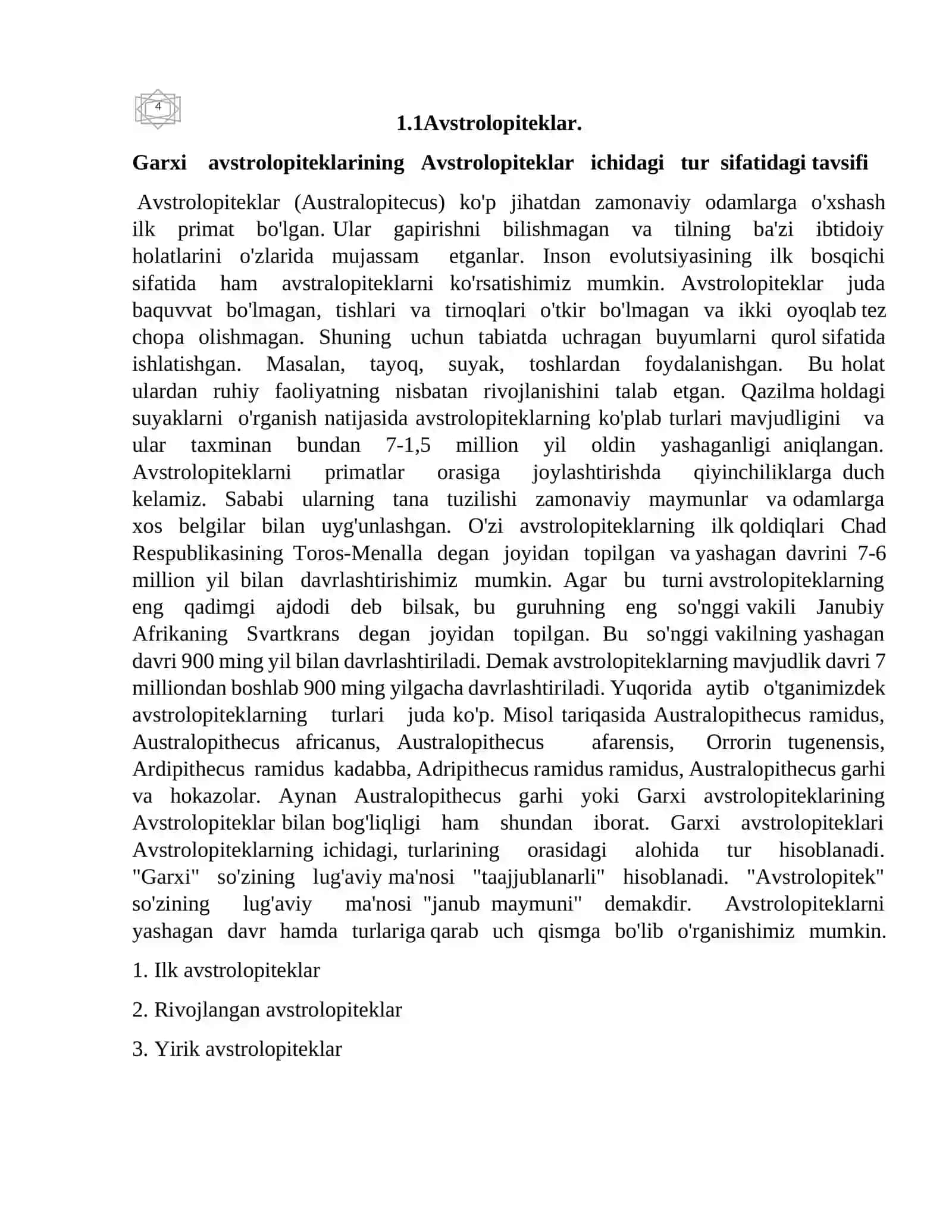 Australopitecus garhi (Garxi avstrolopiteklari) 4