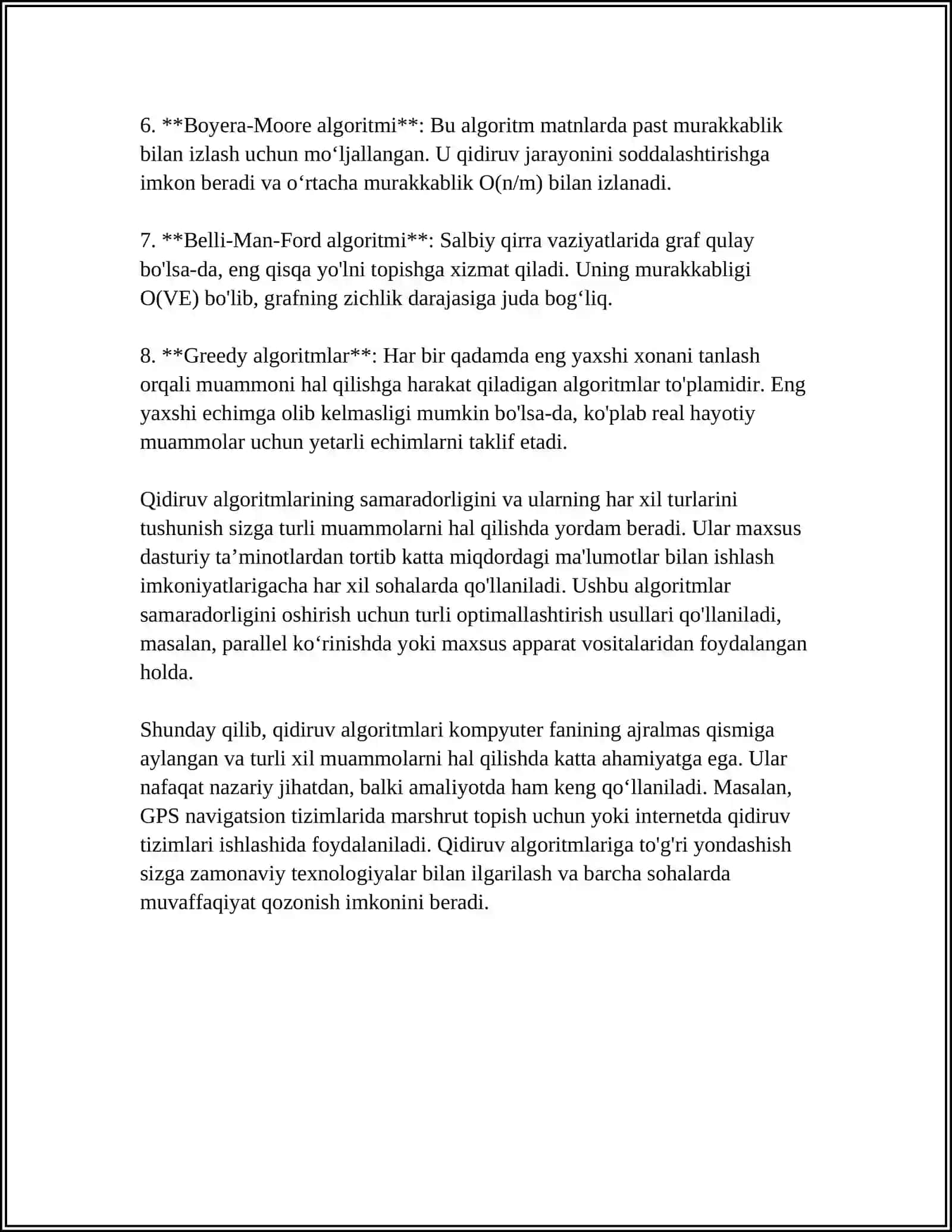 Qidiruv algoritmlarini qiyosiy tahlili 4