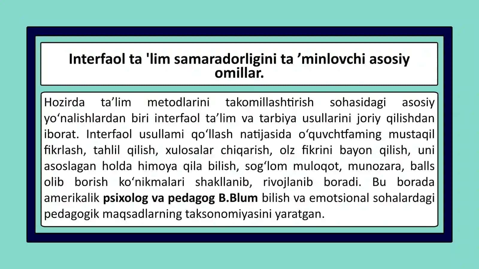Ta’limning interfaol strategiyalari 4
