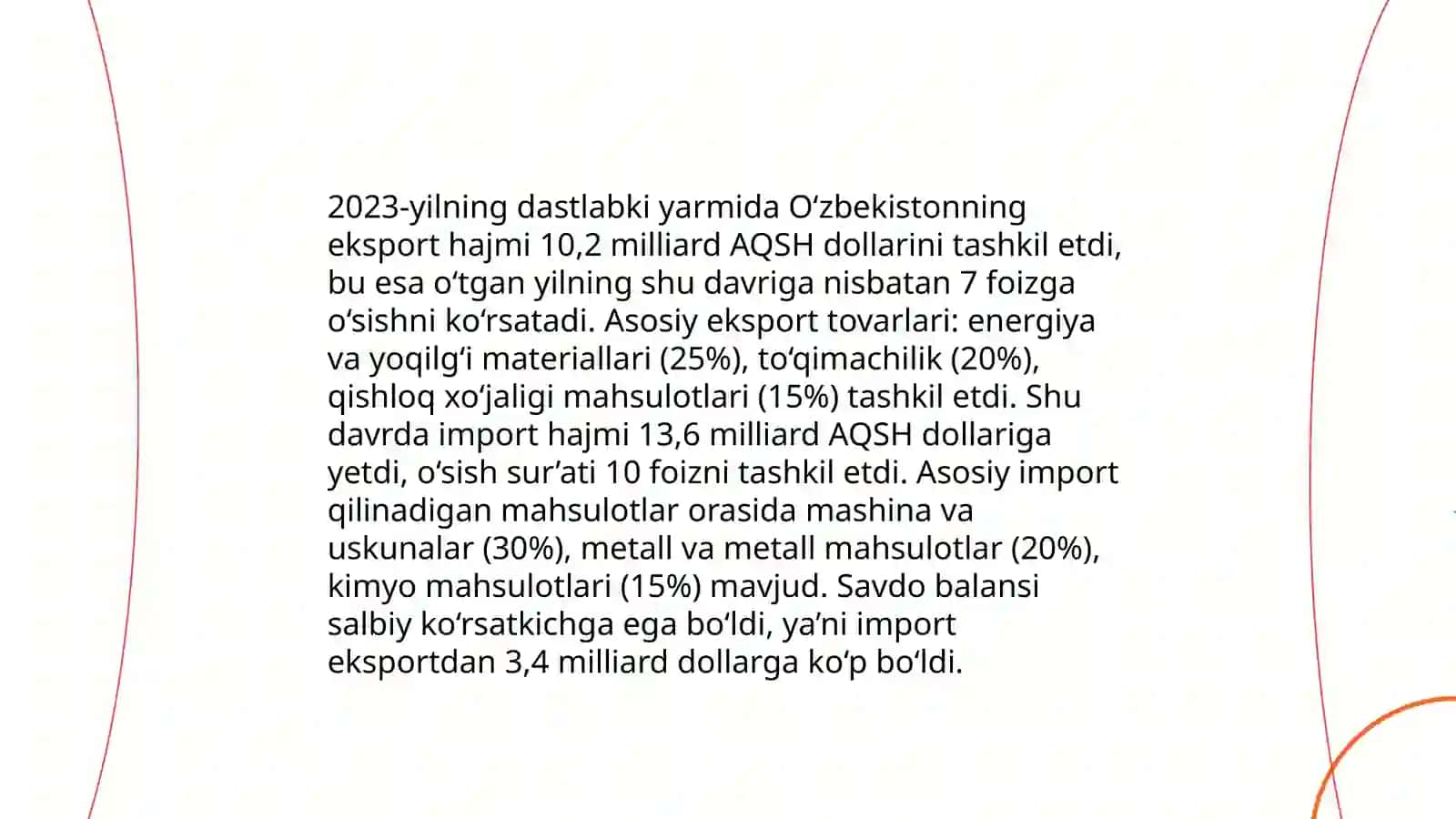 O'zbekiston Respublikasi to'lov balansi 4