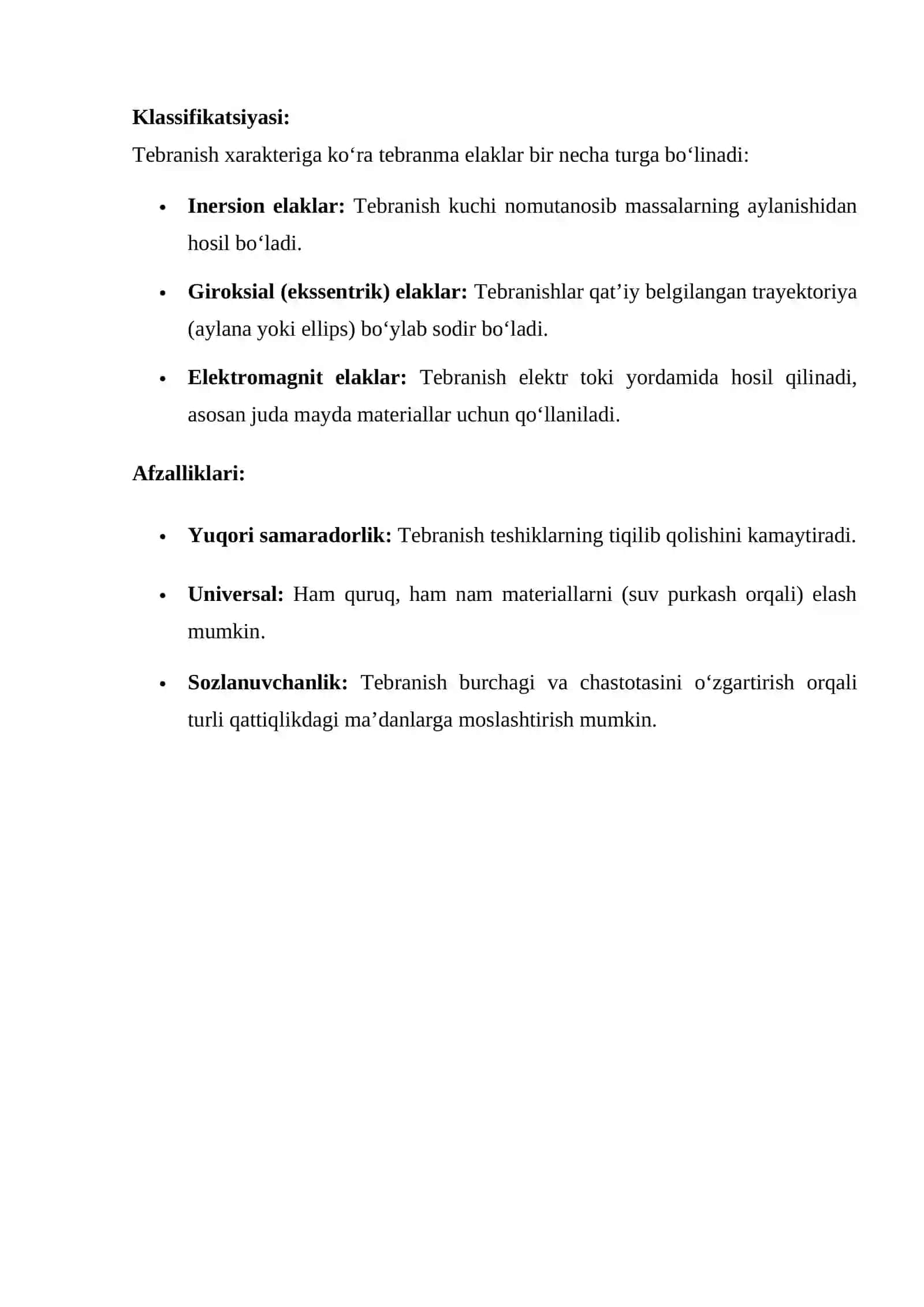 Tirama va yoysimon elaklarning ishlash tartibi va tuzulishi 4