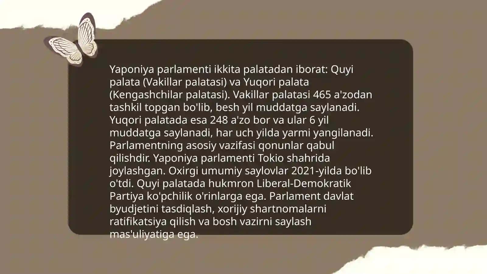 Yaponiya davlatining huquqiy tizimi va boshqaruv qarorlari 4