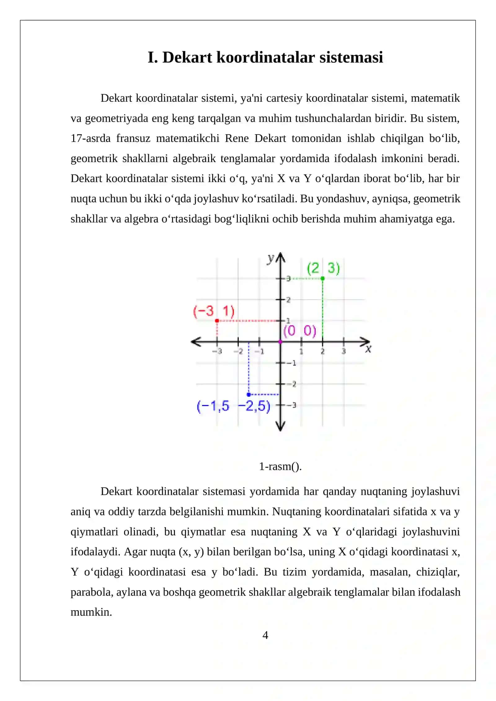 Dekart, Qutub, Silindrik Koordinatalar Sistemasi 4