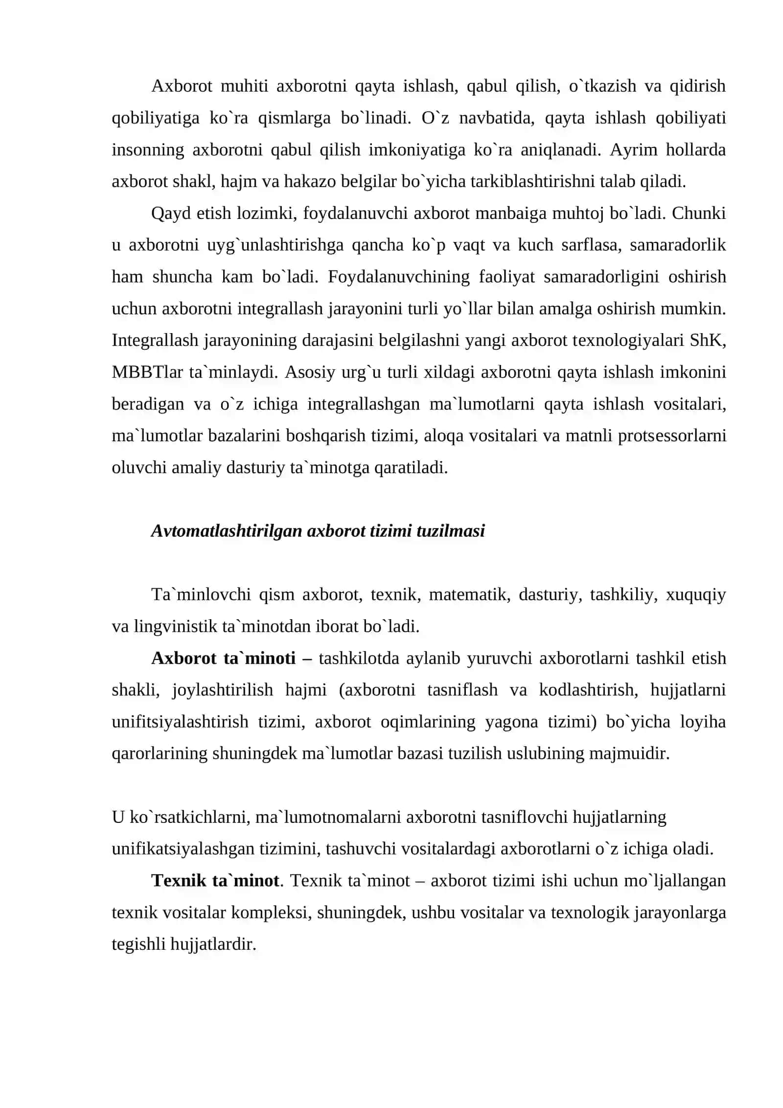 Avtomatlashtirilgan axborot tizimlarining iqtisodiy tarmoqlarida qullanilishi 4