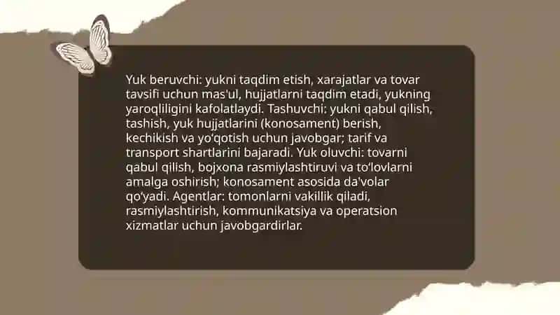 Xalqaro dengiz yuk tashish shartnomalari 4
