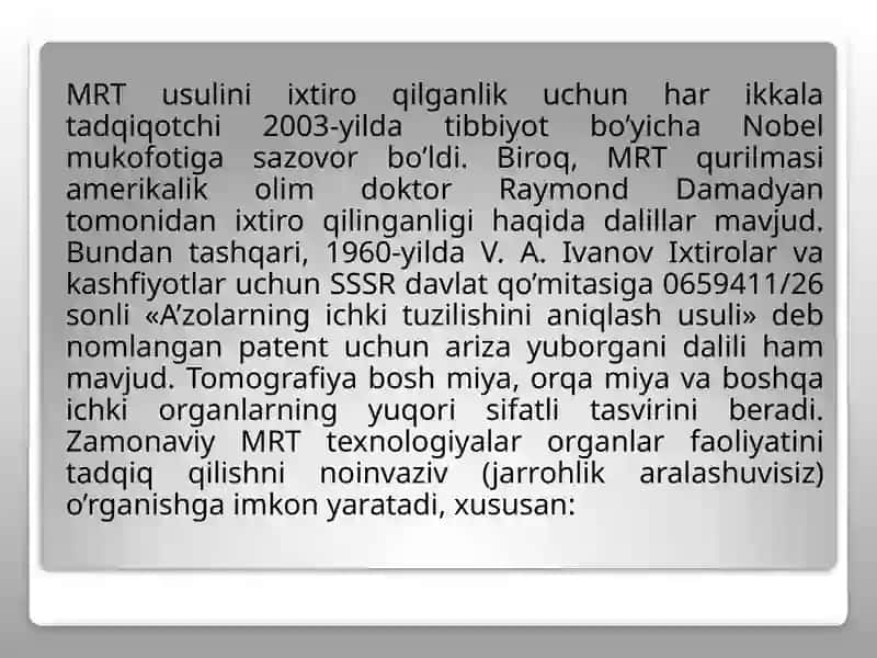 MAGNIT-REZONANS TOMOGRAFIYANING FIZIK ASOSLARI 4
