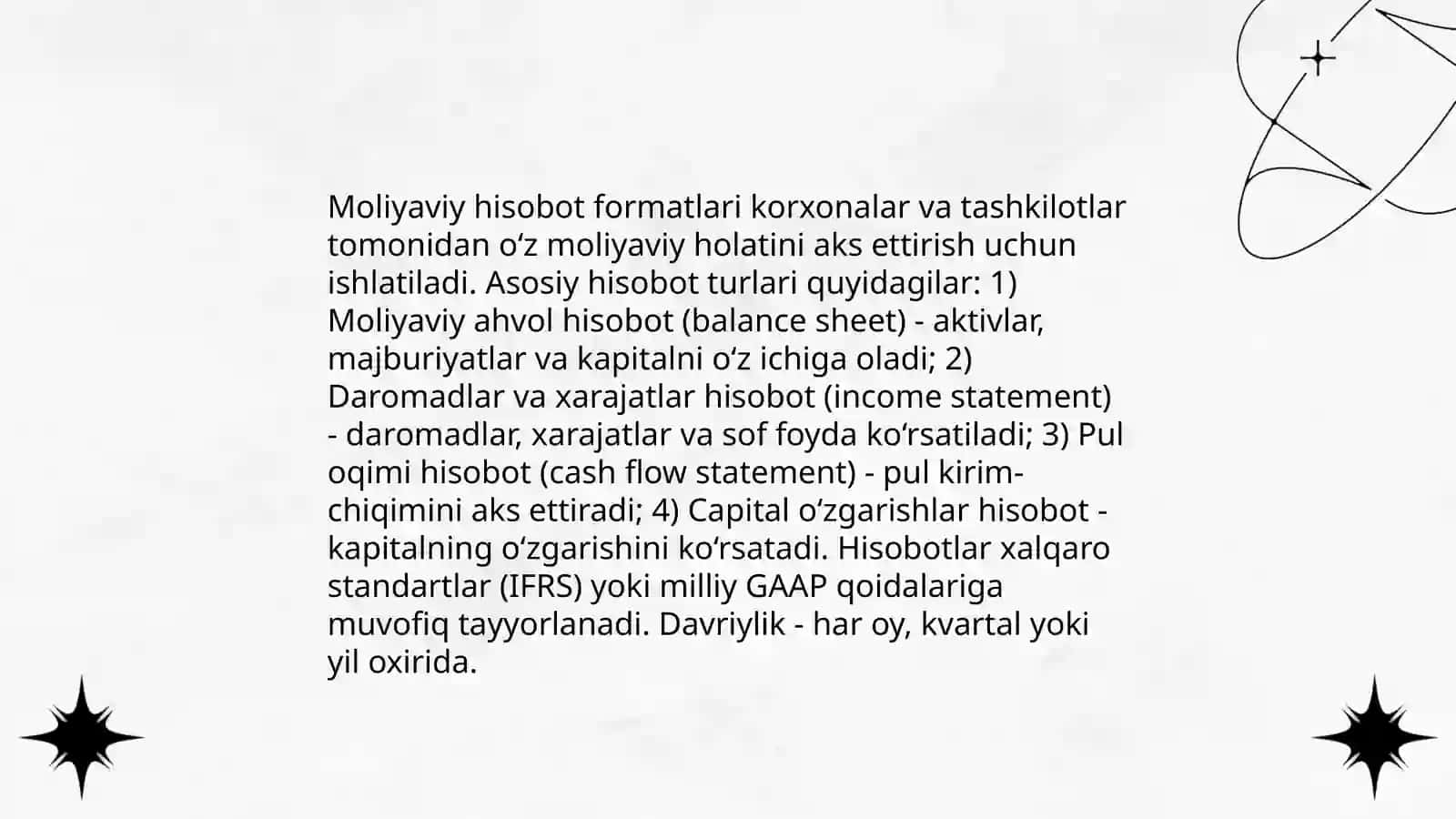 Moliyaviy hisobotni taqdim etish 4