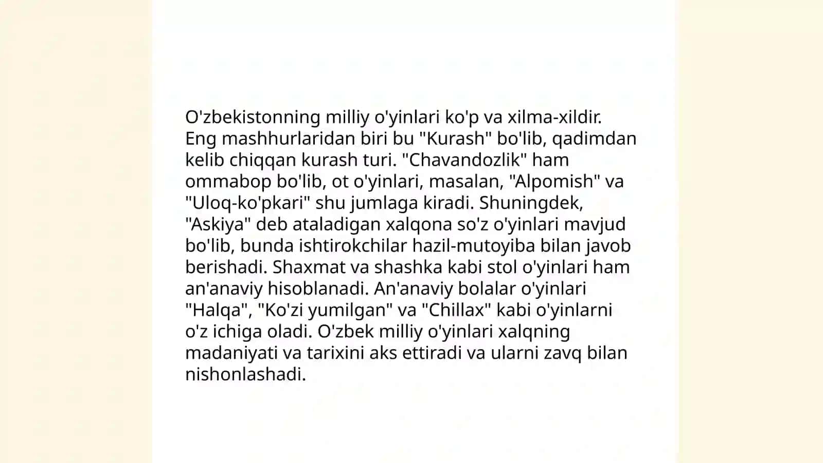 Milliy harakatli o'yinlar 4