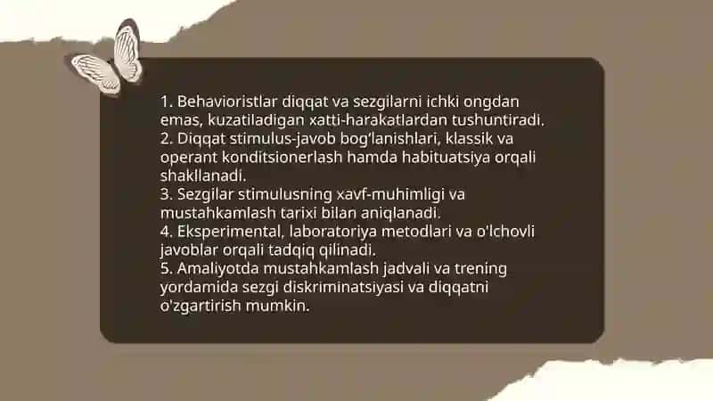 Psixologik olimlarning diqqat va sezgilar haqidagi qarashlari 4