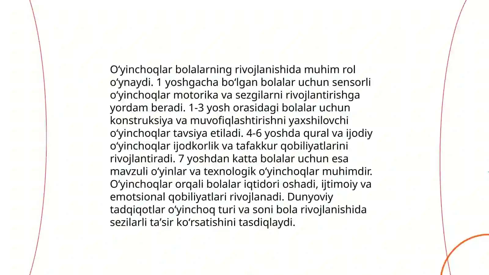 Bola tarbiyasida oʻyinchoqning ahamiyati 4